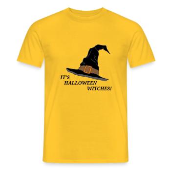 Ce sont des sorcières hallooween! - T-shirt homme - jaune - Devant - AI Model Male 178 dark (178cm)