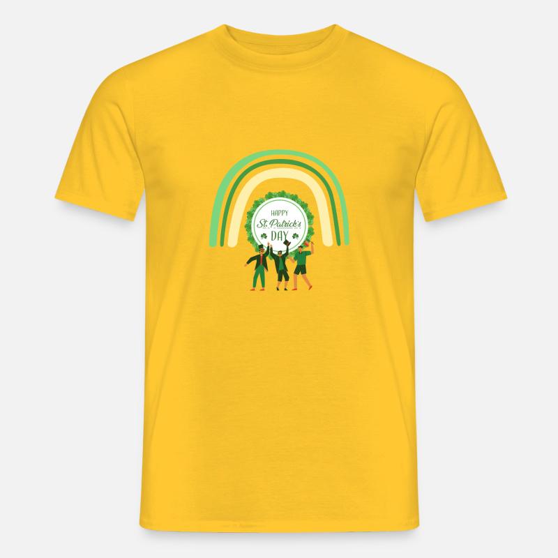 Glücklicher St. Patrick's Day - Männer T-Shirt - Gelb