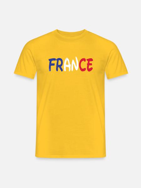 FRANCE - FRANKREICH - Men's T-Shirt - yellow