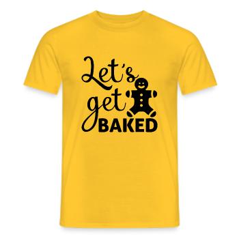Laissez-vous cuire au four - T-shirt homme - jaune - Devant - AI Model Male 178 dark (178cm)