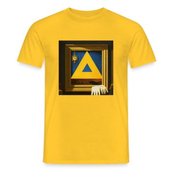 Freemason Secret Symbolism - Men's T-Shirt - yellow - Front - AI Model Male 178 dark (178cm)