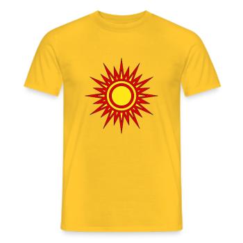 Red star - Men's T-Shirt - yellow - Front - AI Model Male 178 dark (178cm)