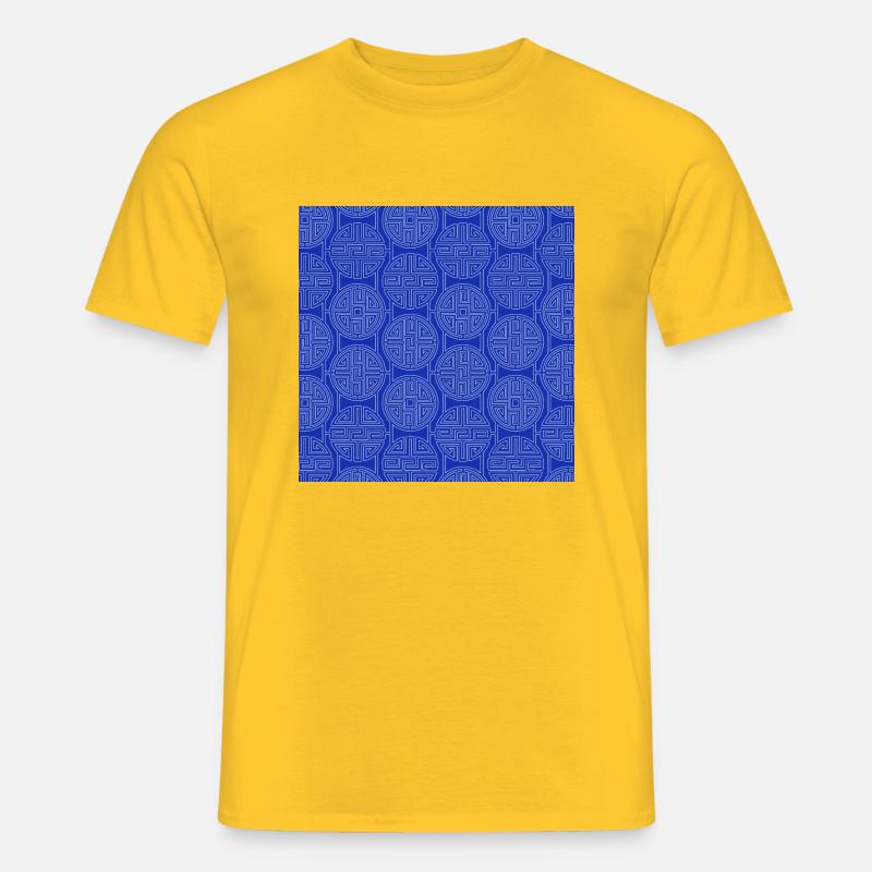 Chinesisches Muster - Männer T-Shirt - Gelb