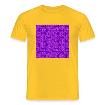 Chinesisches Muster - Männer T-Shirt - Gelb - Vorne - AI Model Male 178 dark (178cm)