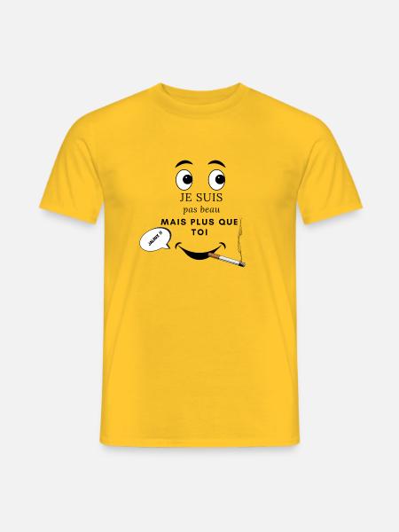 design bg 1 - T-shirt homme - jaune