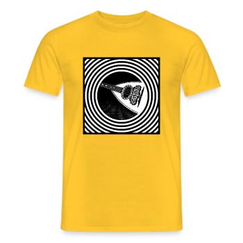 Mandoline mit Kreisen (Quadrat) - Männer T-Shirt - Gelb - Vorne - AI Model Male 178 dark (178cm)