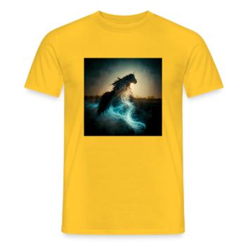 Wild und frei - Männer T-Shirt - Gelb - Vorne - AI Model Male 178 dark (178cm)