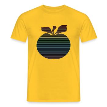 Apfel - Männer T-Shirt - Gelb - Vorne - AI Model Male 178 dark (178cm)