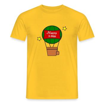 Happy X Mas - Männer T-Shirt - Gelb - Vorne - AI Model Male 178 dark (178cm)