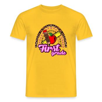 Enseignement de première année - T-shirt homme - jaune - Devant - AI Model Male 178 dark (178cm)