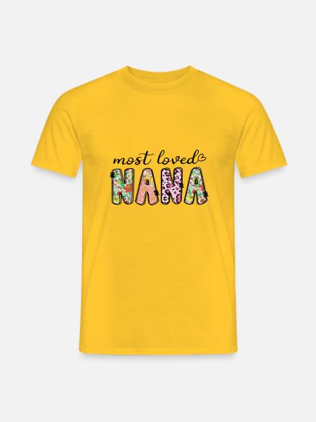 Beliebteste Nana - Männer T-Shirt - Gelb
