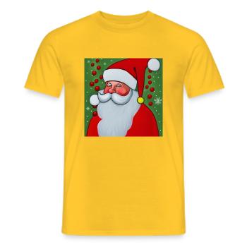 Weihnachtsmann - Männer T-Shirt - Gelb - Vorne - AI Model Male 178 dark (178cm)
