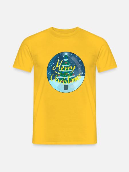 Merry Christmas - Männer T-Shirt - Gelb