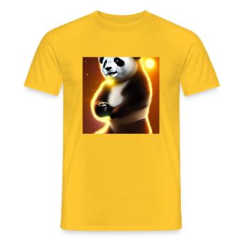 Un panda pour tous les cœurs - T-shirt homme - jaune - Devant - AI Model Male 178 dark (178cm)