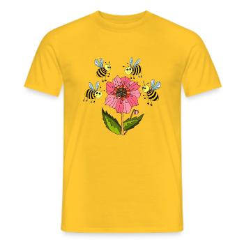 Insekten - Männer T-Shirt - Gelb - Vorne - AI Model Male 178 dark (178cm)
