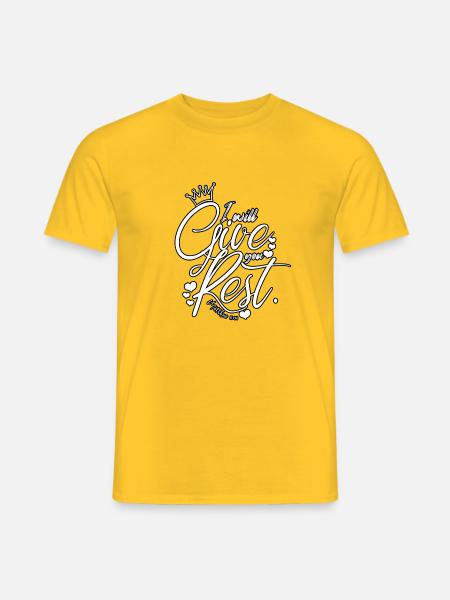 I will Give rest - Männer T-Shirt - Gelb