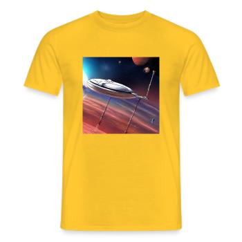 Cosmic Creativity 3 - Männer T-Shirt - Gelb - Vorne - AI Model Male 178 dark (178cm)