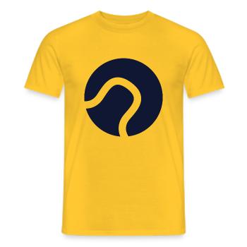 CHIEN CHAT ANIMAL DE COMPAGNIE - T-shirt homme - jaune - Devant - AI Model Male 178 dark (178cm)