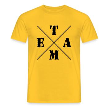 Team Sport Fußball JGA Junggesellenabschied - Männer T-Shirt - Gelb - Vorne - AI Model Male 178 dark (178cm)