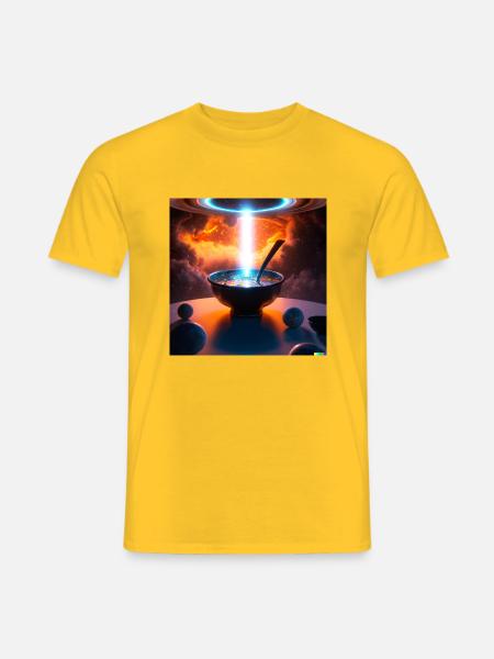 Schüssel mit Essen bestrahlt - Männer T-Shirt - Gelb