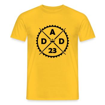 dad 23 - Männer T-Shirt - Gelb - Vorne - AI Model Male 178 dark (178cm)