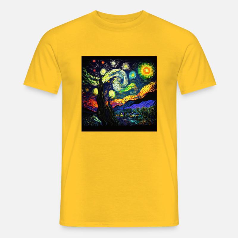 Night sky - Männer T-Shirt - Gelb