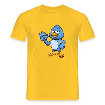 Oiseau bleu parfait - T-shirt homme - jaune - Devant - AI Model Male 178 dark (178cm)