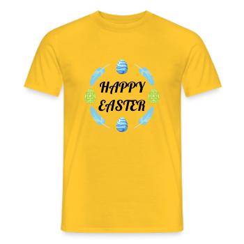 Happy Easter Easter Egg - Men's T-Shirt - yellow - Front - AI Model Male 178 dark (178cm)