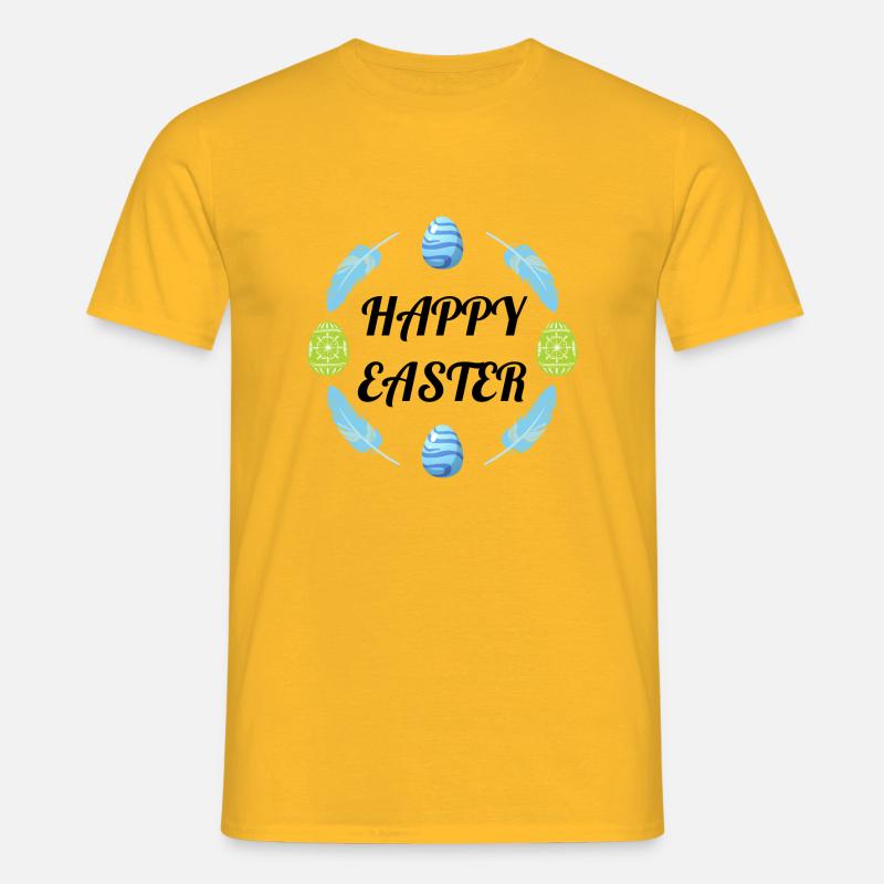 Happy Easter Easter Egg - Men's T-Shirt - yellow
