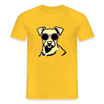 Dog Owner Dogs Dog Owner Terrier Dog - Men's T-Shirt - yellow - Front - AI Model Male 178 dark (178cm)