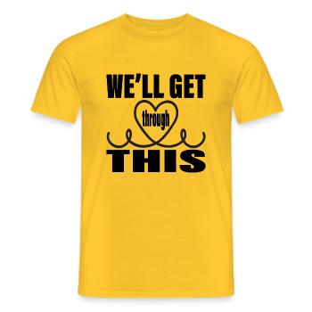 Nous allons nous en sortir - T-shirt homme - jaune - Devant - AI Model Male 178 dark (178cm)