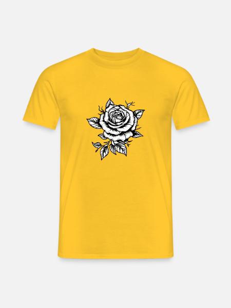 Summer Rose - Valentine's Day Rose - Men's T-Shirt - yellow