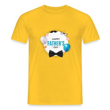 Cadeau Fête des Pères - Papa est le meilleur / Journée des hommes - T-shirt homme - jaune - Devant - AI Model Male 178 dark (178cm)