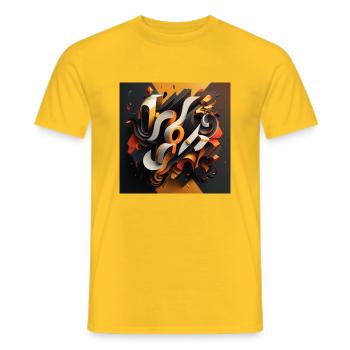 Graffiti - Männer T-Shirt - Gelb - Vorne - AI Model Male 178 dark (178cm)