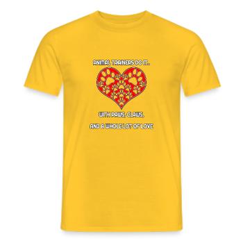 Animal Trainers - Men's T-Shirt - yellow - Front - AI Model Male 178 dark (178cm)