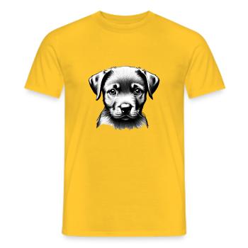 Labrador owner Labrador Retriever puppy - Men's T-Shirt - yellow - Front - AI Model Male 178 dark (178cm)