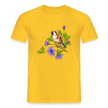 Bunter Vogel - Männer T-Shirt - Gelb - Vorne - AI Model Male 178 dark (178cm)