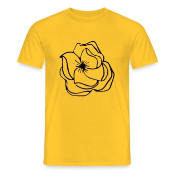 Flower Flower Plant - Men's T-Shirt - yellow - Front - AI Model Male 178 dark (178cm)