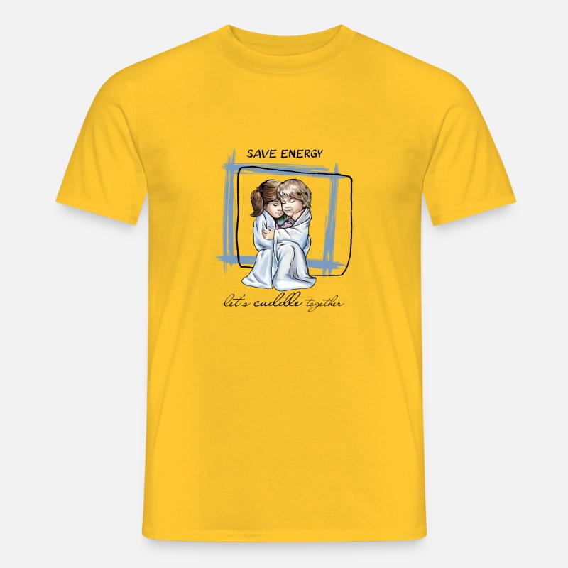 let s cuddle together - Männer T-Shirt - Gelb