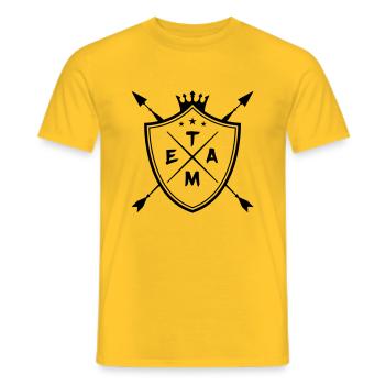 Team Coat of Arms - Men's T-Shirt - yellow - Front - AI Model Male 178 dark (178cm)