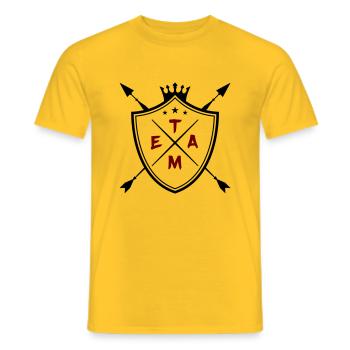 Team Coat of Arms - Men's T-Shirt - yellow - Front - AI Model Male 178 dark (178cm)