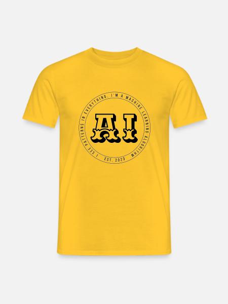 AI Algorithm - Men's T-Shirt - yellow