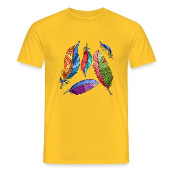 Stylo - T-shirt homme - jaune - Devant - AI Model Male 178 dark (178cm)