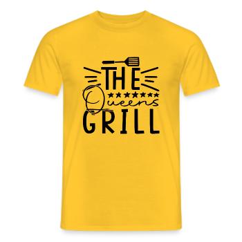 The Queens Grill - Männer T-Shirt - Gelb - Vorne - AI Model Male 178 dark (178cm)