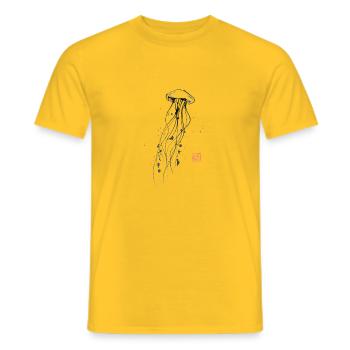 Medusa - Männer T-Shirt - Gelb - Vorne - AI Model Male 178 dark (178cm)