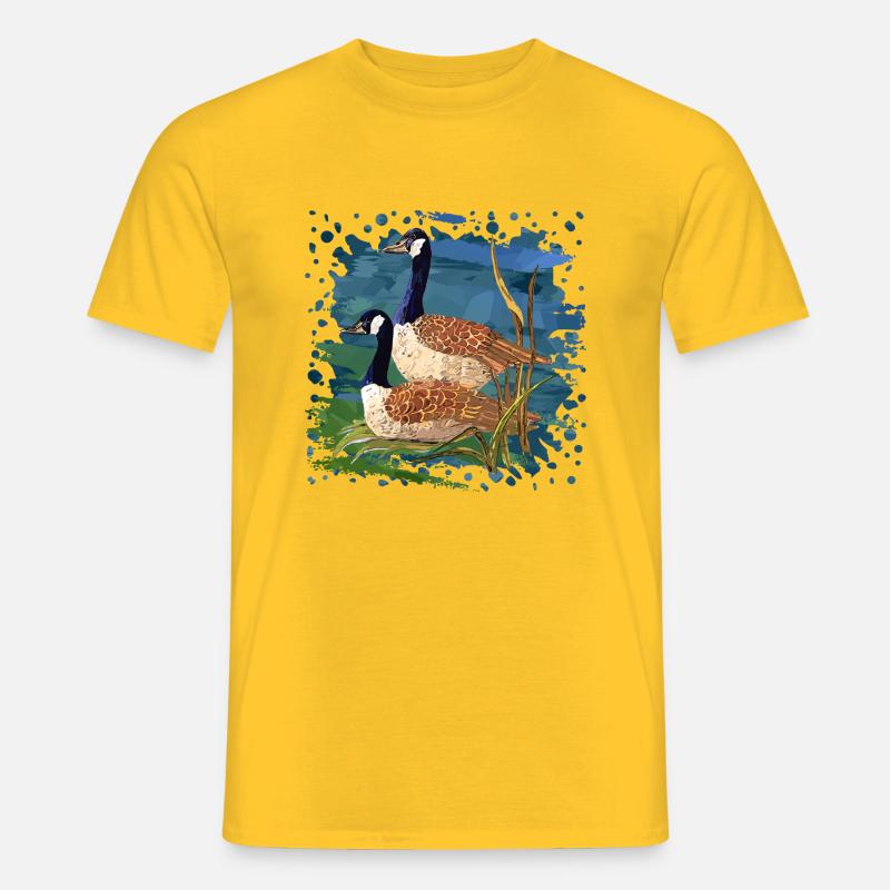 Vögel - Männer T-Shirt - Gelb