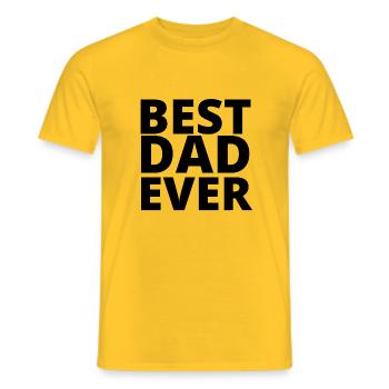 best dad ever - T-shirt homme - jaune - Devant - AI Model Male 178 dark (178cm)