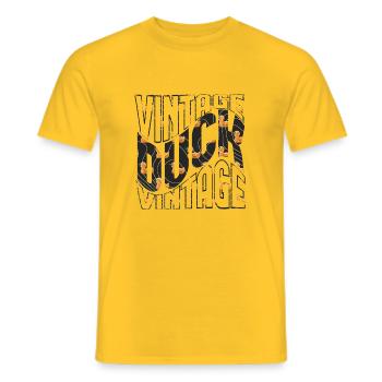 VINTAGE DUCK V.23 - Men's T-Shirt - yellow - Front - AI Model Male 178 dark (178cm)