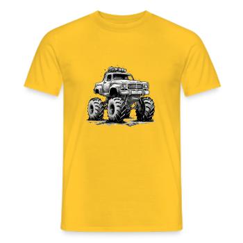 Monster truck SwiftHauler - T-shirt homme - jaune - Devant - AI Model Male 178 dark (178cm)