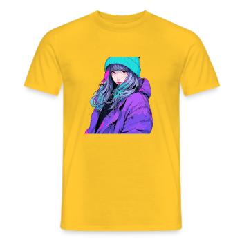 Tani - Men's T-Shirt - yellow - Front - AI Model Male 178 dark (178cm)